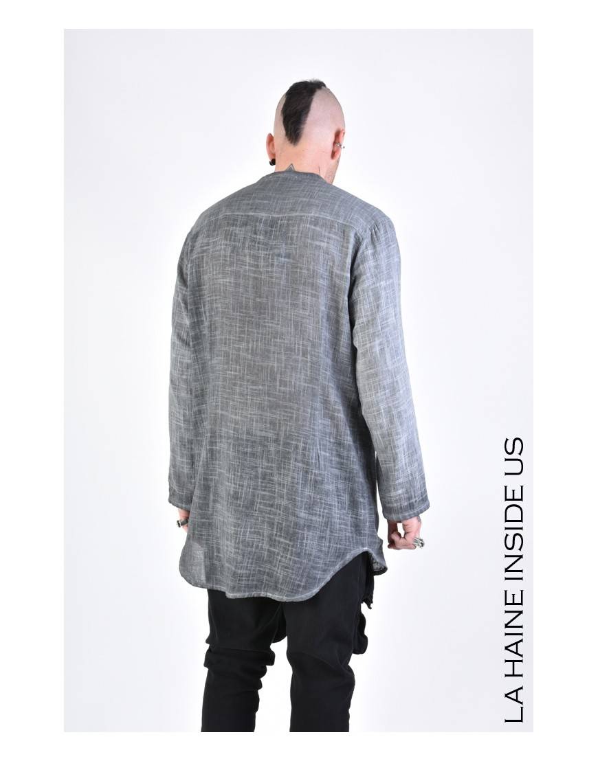 La haine inside us 3V LM112 CAMICIA Grigio Vendite Flash