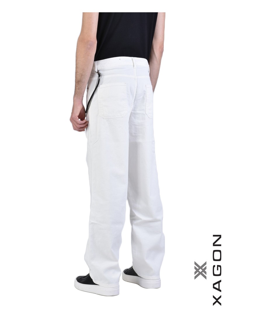 La haine inside us JEANS UMR169 Bianco Consegna Veloce