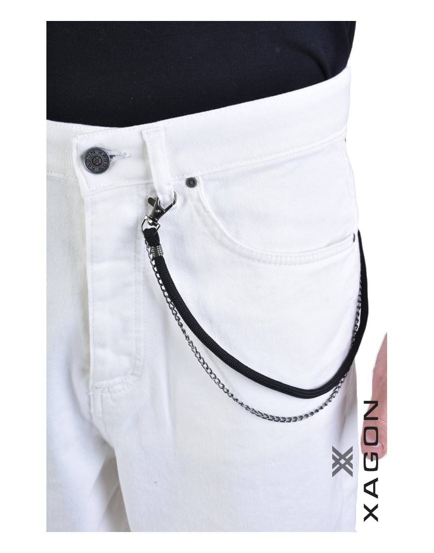 La haine inside us JEANS UMR169 Bianco Consegna Veloce