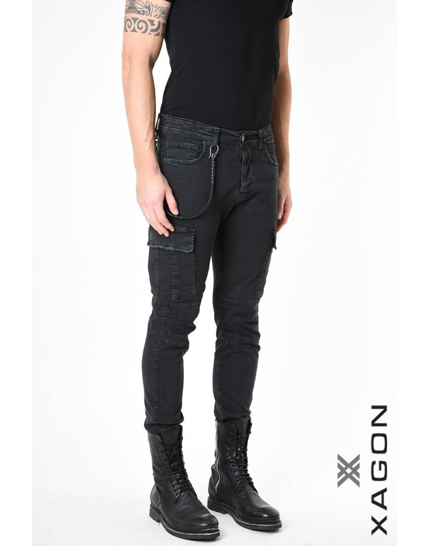 La haine inside us PANTALONE 2CR2012 Nero Nuovo