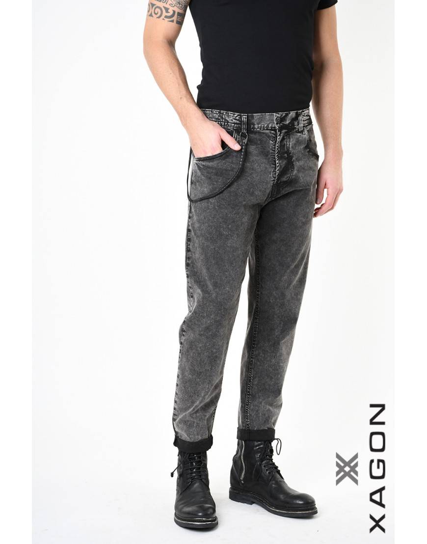 La haine inside us PANTALONE 2CR2013 Nero Promozione