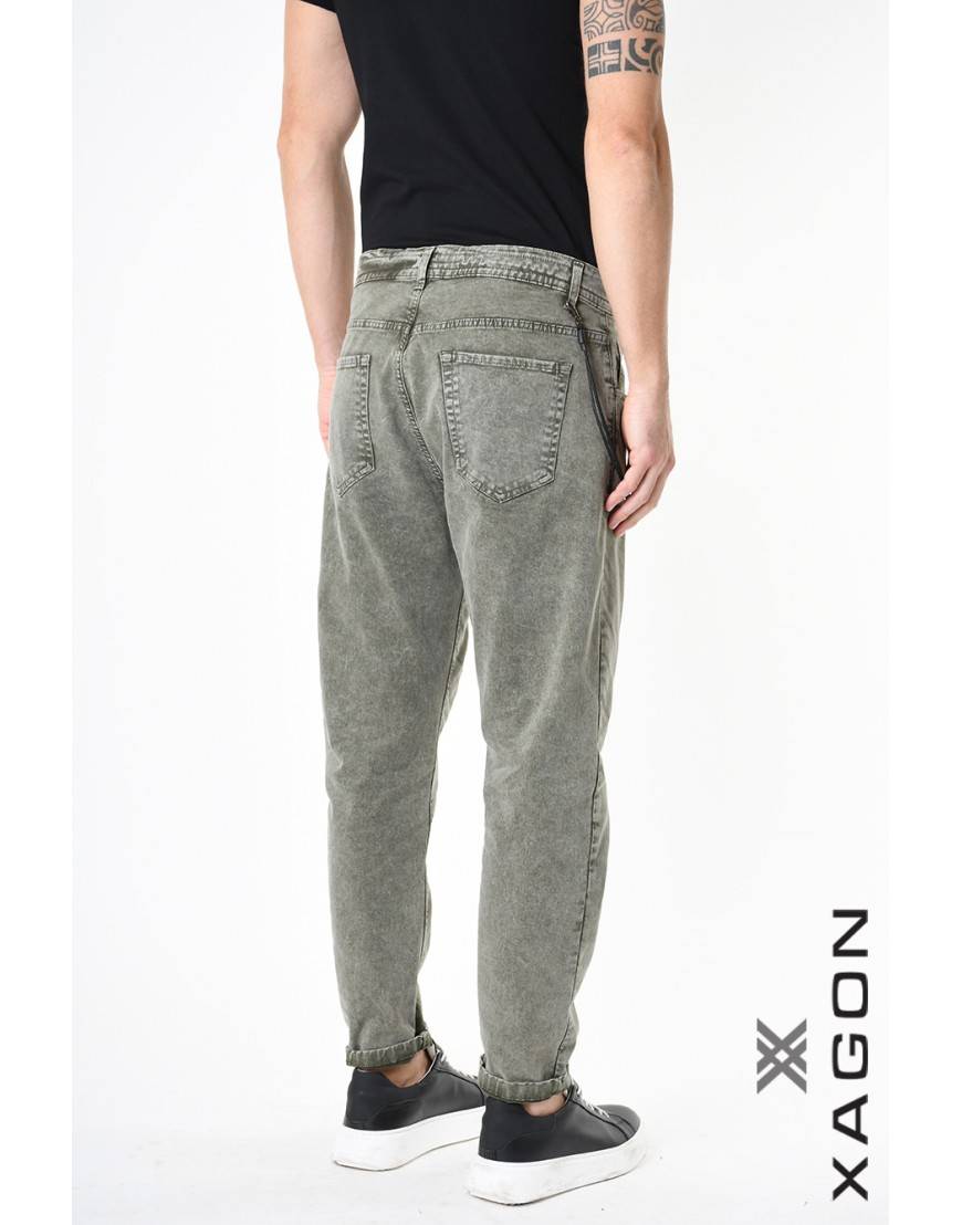 La haine inside us PANTALONE 2CR2013 Verde Spedizione Gratuita