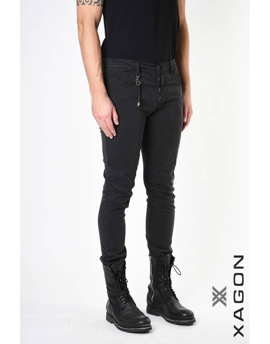La haine inside us PANTALONE 2CR9004 Nero Consegna Veloce
