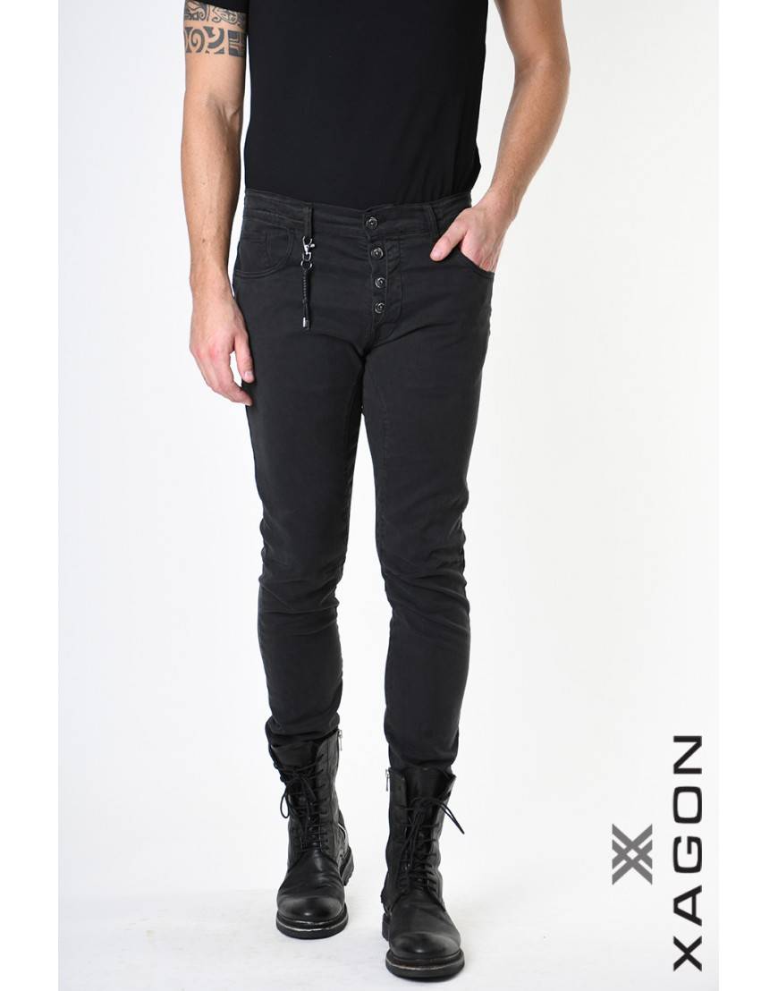 La haine inside us PANTALONE 2CR9004 Nero Consegna Veloce