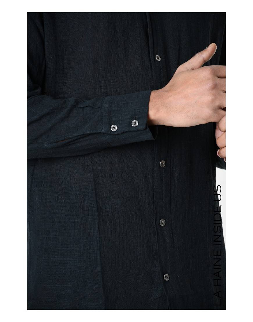 La haine inside us 3V LM114 CAMICIA Nero Fino Al -60%