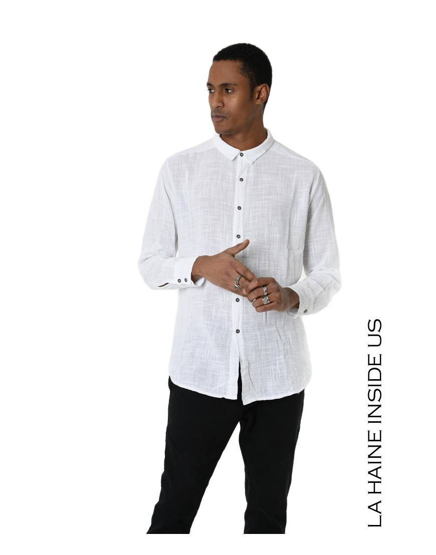 La haine inside us 3V LM116 CAMICIA Bianco Shopping Online