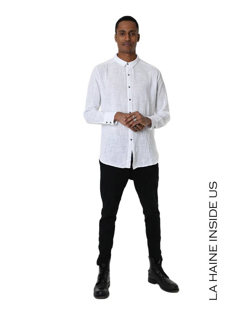 La haine inside us 3V LM116 CAMICIA Bianco Shopping Online