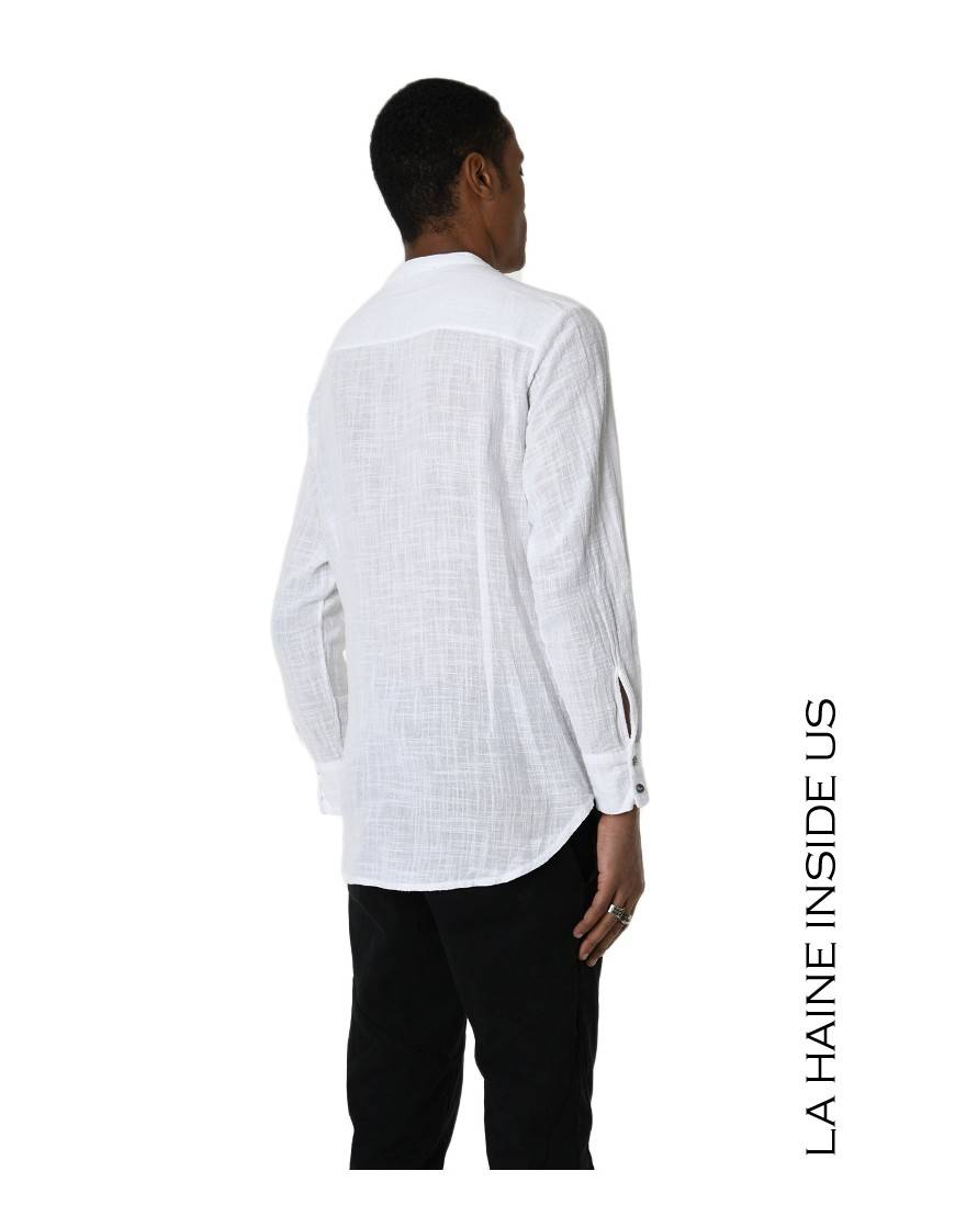 La haine inside us 3V LM118 CAMICIA Bianco Prezzo Ridotto