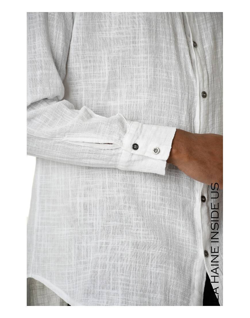 La haine inside us 3V LM118 CAMICIA Bianco Prezzo Ridotto