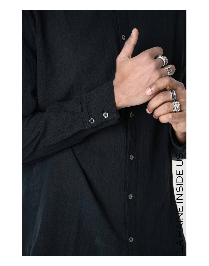 La haine inside us 3V LM118 CAMICIA Nero Sottocosto