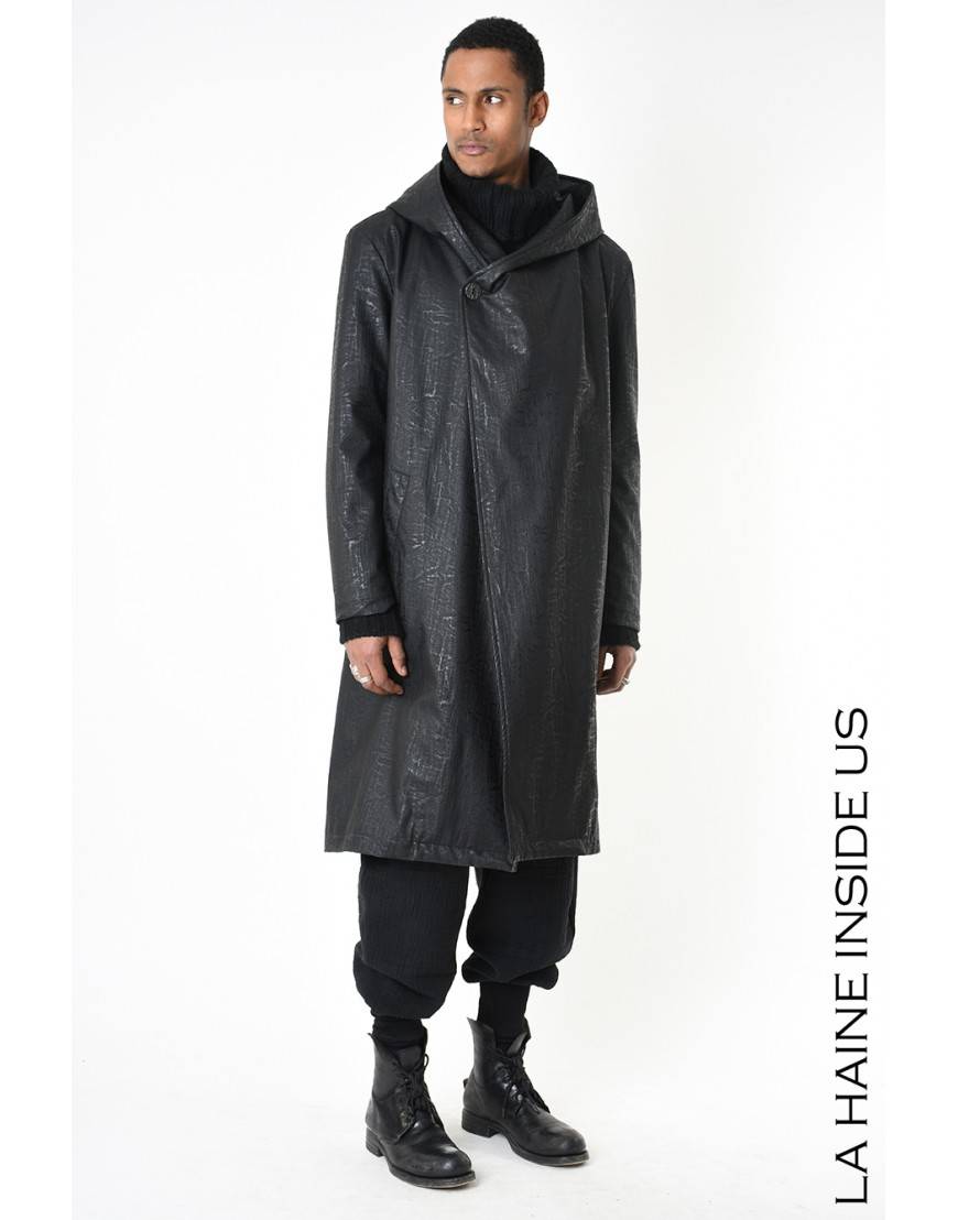 La haine inside us 3P LM249 CAPPOTTO Nero Saldi Di Fabbrica