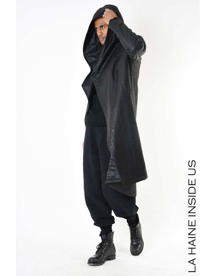 La haine inside us 3P LM249 CAPPOTTO Nero Saldi Di Fabbrica