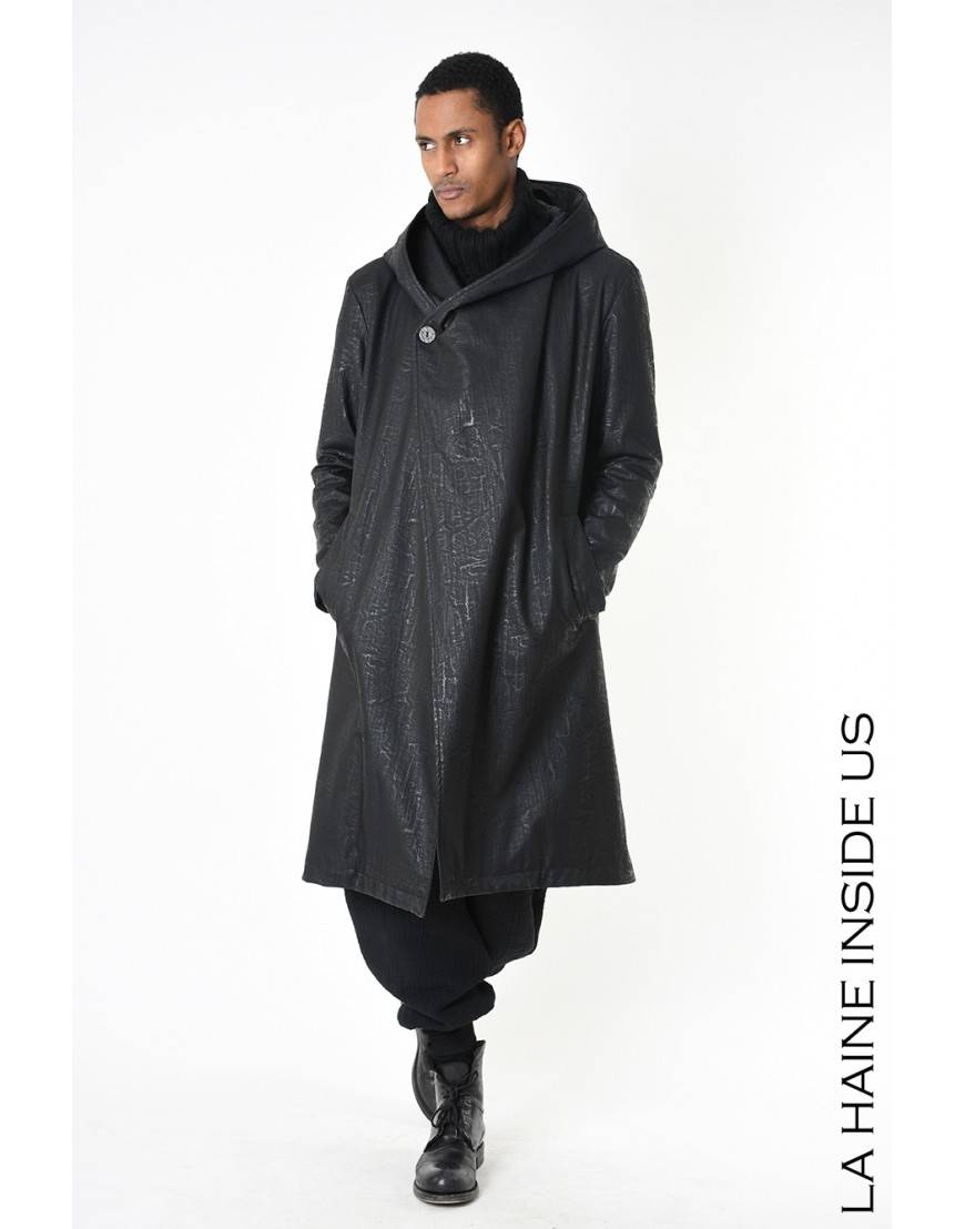 La haine inside us 3P LM249 CAPPOTTO Nero Saldi Di Fabbrica