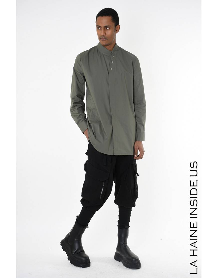 La haine inside us 3R LM226 CAMICIA Verde Qualità