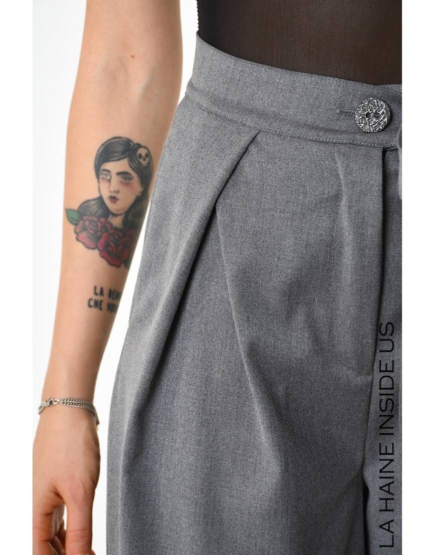 La haine inside us 4B LW829 PANTALONE Grigio Vendita Calda