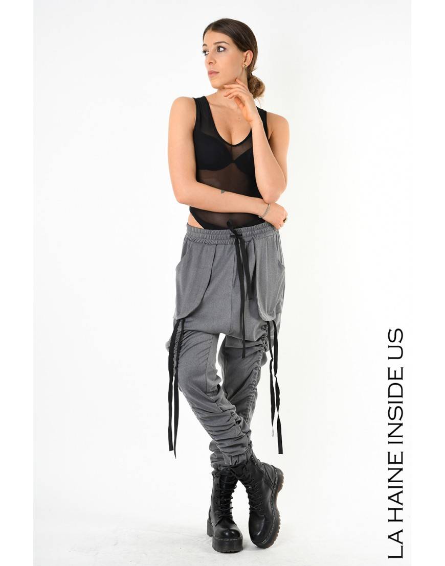 La haine inside us 4B LW836 PANTALONE Grigio Vendite Flash