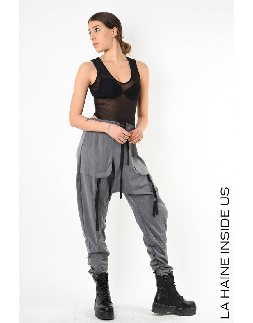 La haine inside us 4B LW836 PANTALONE Grigio Vendite Flash