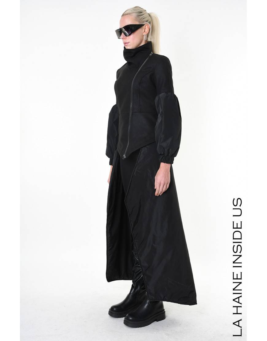 La haine inside us 4B LW837 CAPPOTTO Nero In Saldo