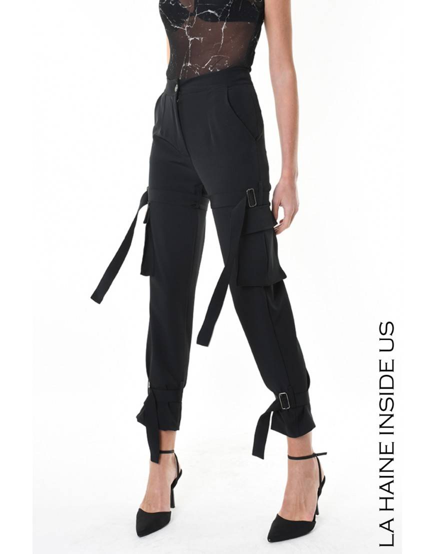 La haine inside us 4R LW929 PANTALONE Nero