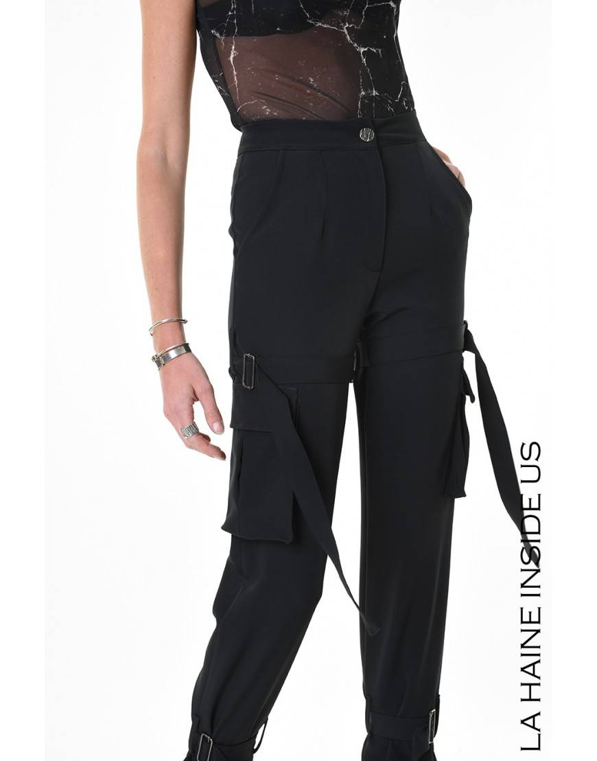 La haine inside us 4R LW929 PANTALONE Nero 2025