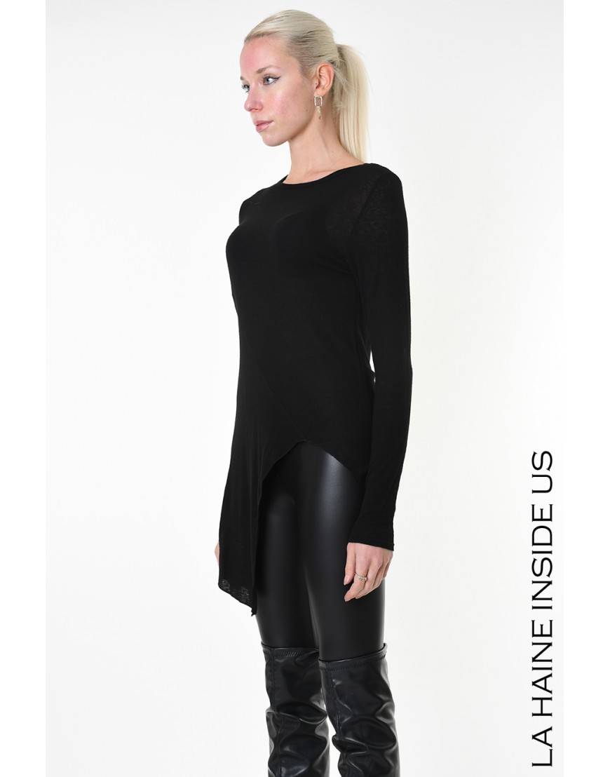 La haine inside us 4V LW897 MAGLIA Nero In Linea