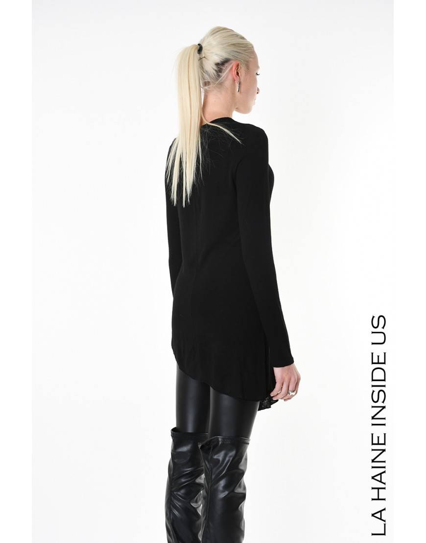 La haine inside us 4V LW897 MAGLIA Nero In Linea