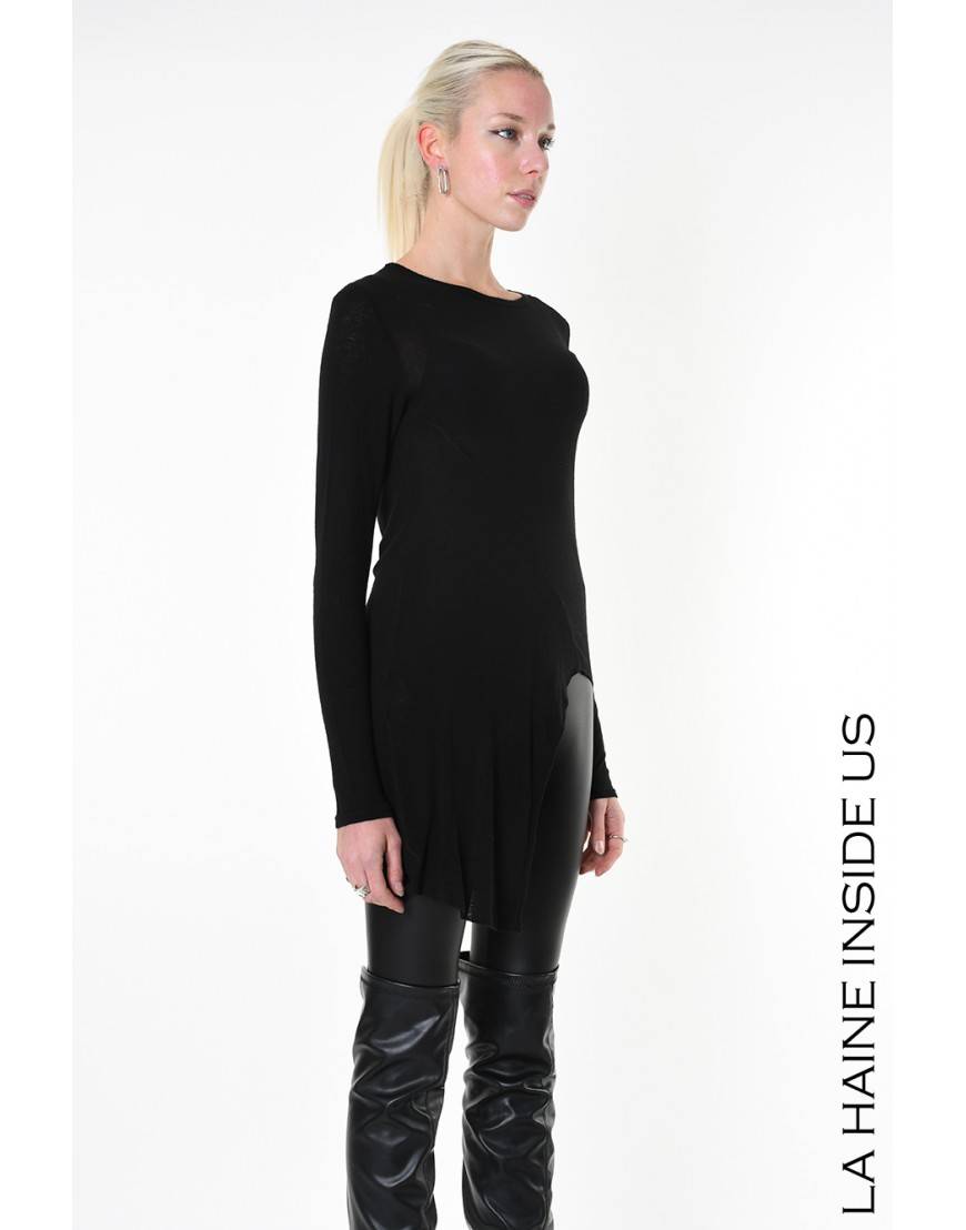 La haine inside us 4V LW897 MAGLIA Nero In Linea
