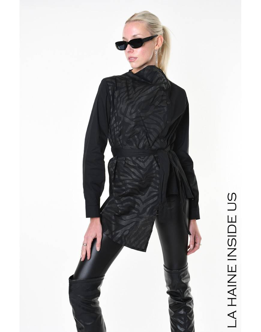 La haine inside us 4V LW910 CAMICIA Nero Promozione