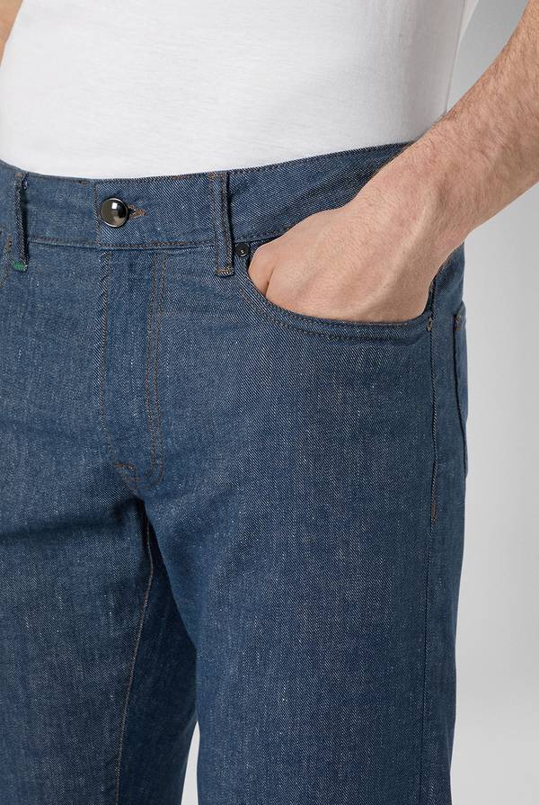 Lab. Pal Zileri Denim 5 tasche effetto lino Outlet