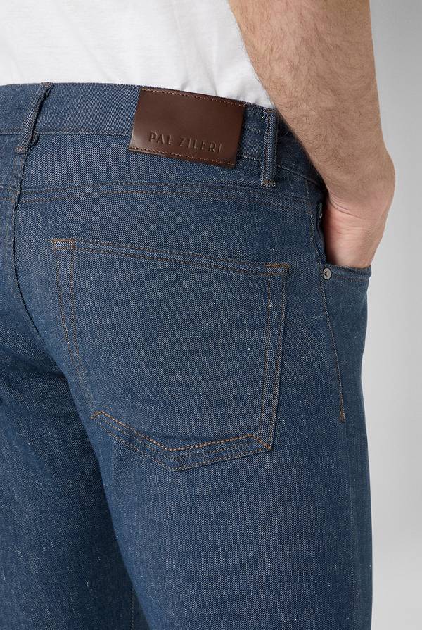 Lab. Pal Zileri Denim 5 tasche effetto lino Outlet