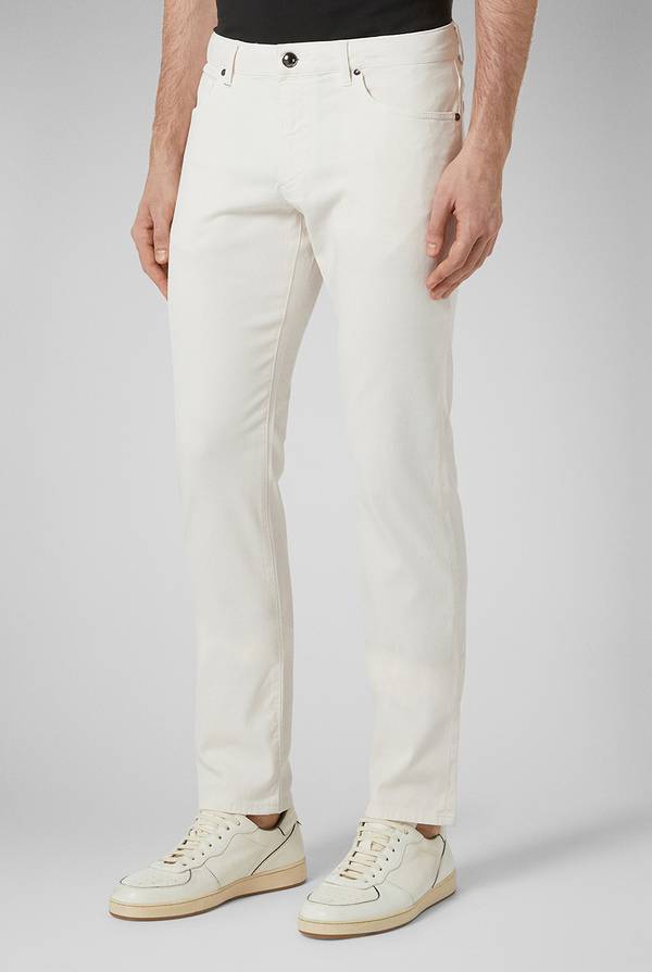 Lab. Pal Zileri Pantalone 5 tasche in cotone stretch tinto in capo Vendita Calda