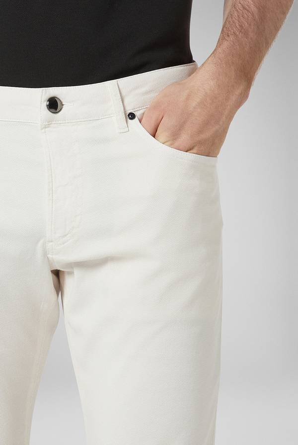 Lab. Pal Zileri Pantalone 5 tasche in cotone stretch tinto in capo Vendita Calda