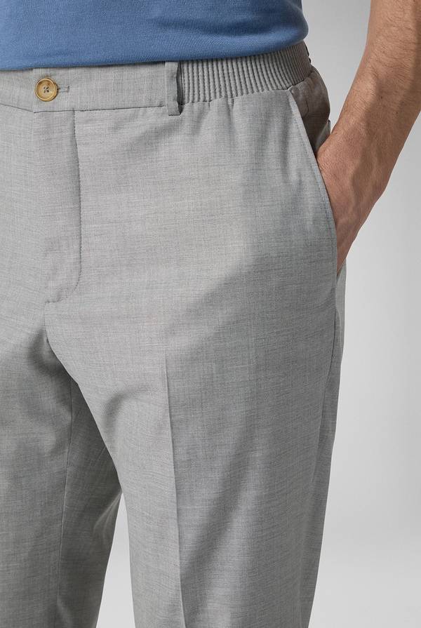 Lab. Pal Zileri Pantalone classico in lana e bamboo Vendita Economica