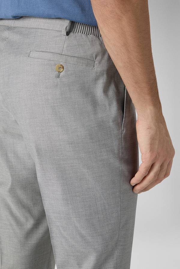 Lab. Pal Zileri Pantalone classico in lana e bamboo Vendita Economica