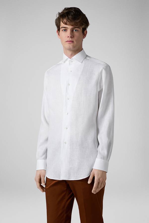 Lab. Pal Zileri Camicia in lino bianca Online