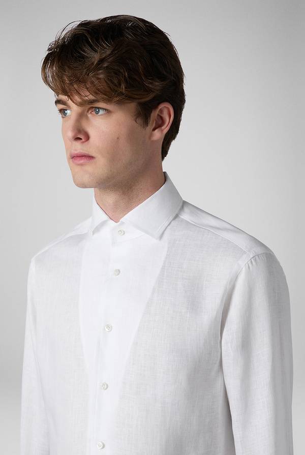 Lab. Pal Zileri Camicia in lino bianca Online