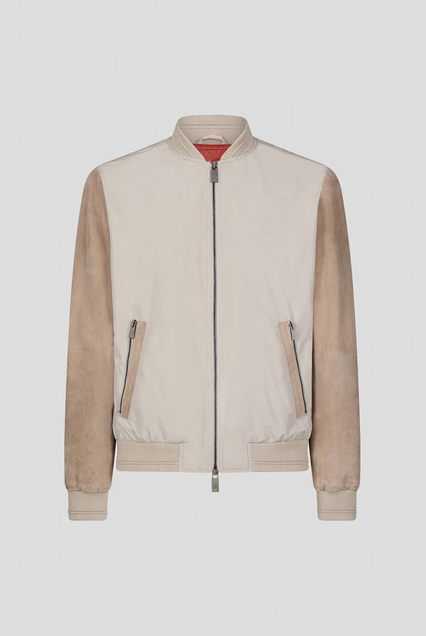 Lab. Pal Zileri Bomber beige in nylon e suede