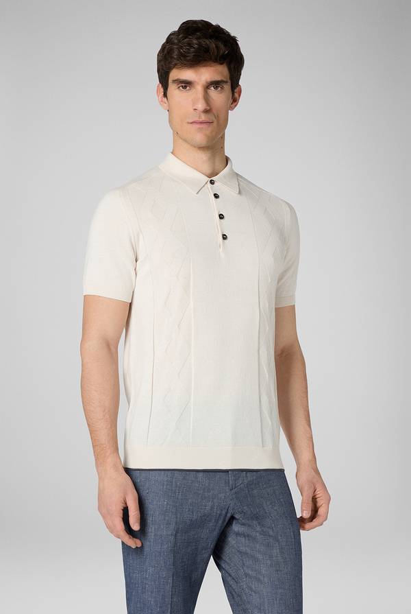 Lab. Pal Zileri Polo in maglia con calati Spedizione gratuita
