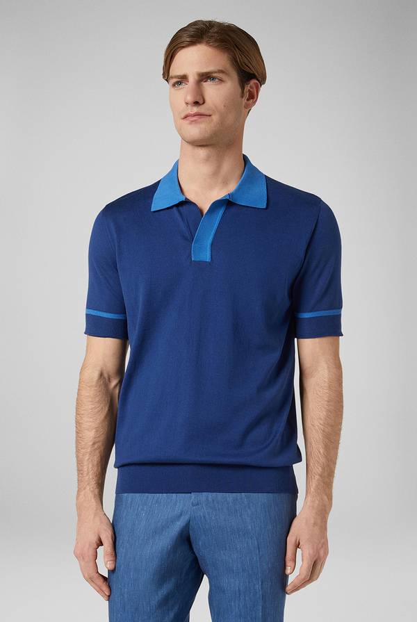 Lab. Pal Zileri Polo in maglia con dettagli a contrasto Convenienza