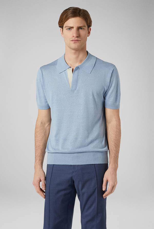 Lab. Pal Zileri Polo in maglia di lino e seta Presa