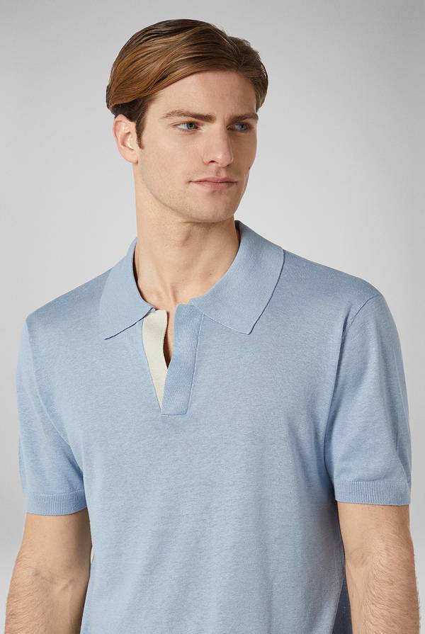 Lab. Pal Zileri Polo in maglia di lino e seta Presa