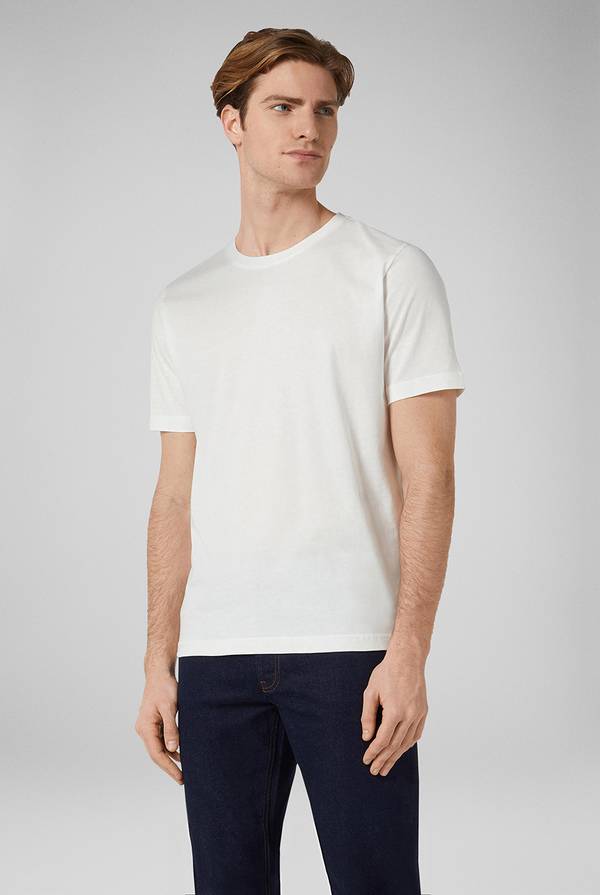 Lab. Pal Zileri T-Shirt in cotone nel colore bianco Hotsell
