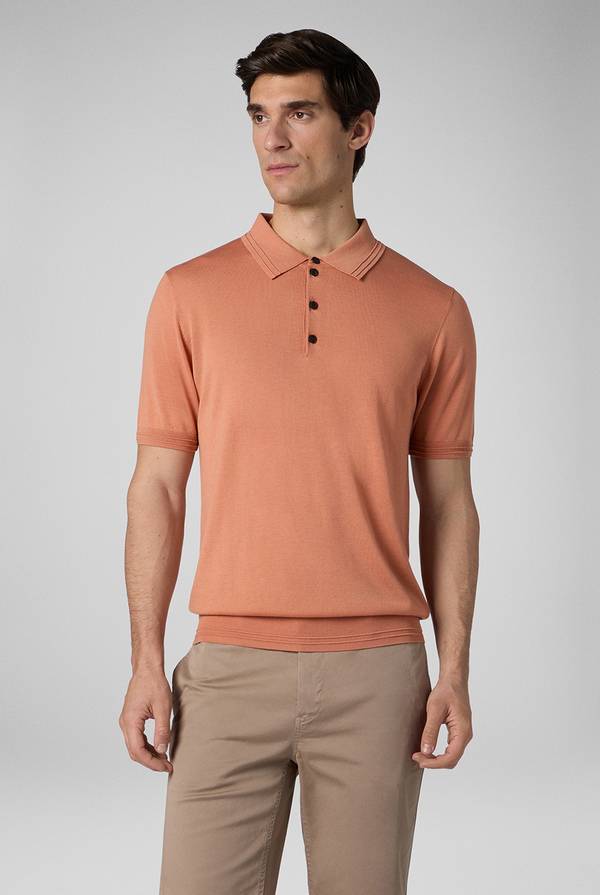 Lab. Pal Zileri Polo in cotone e tencel Saldi Di Fabbrica