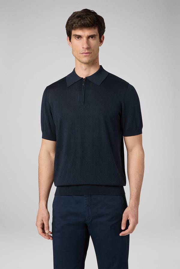 Lab. Pal Zileri Polo jacquard con monogramma pz Negozio