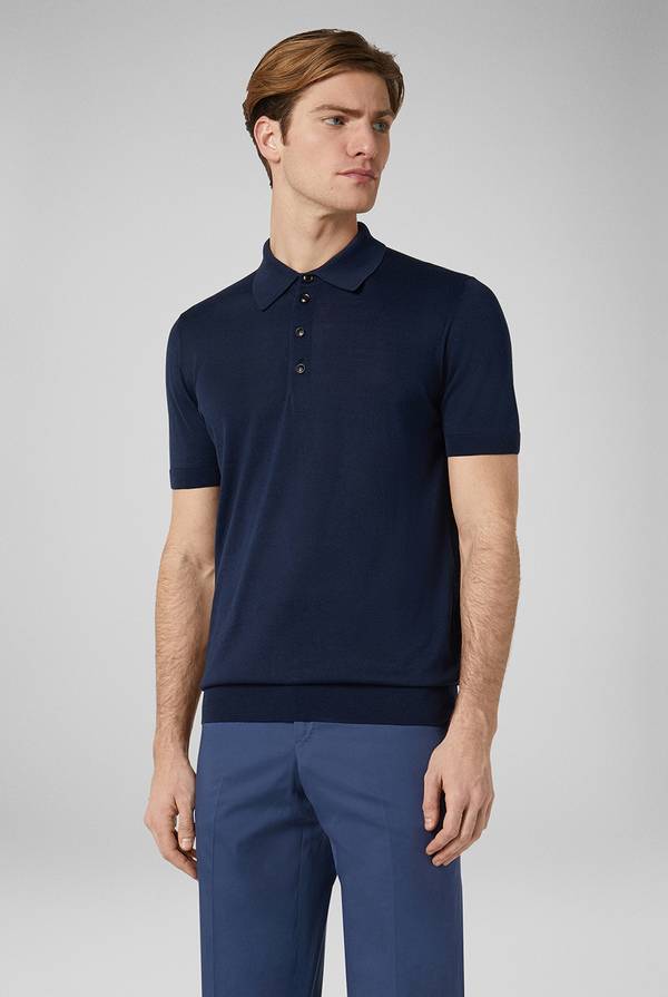 Lab. Pal Zileri Polo in maglia di seta e cotone In Saldo