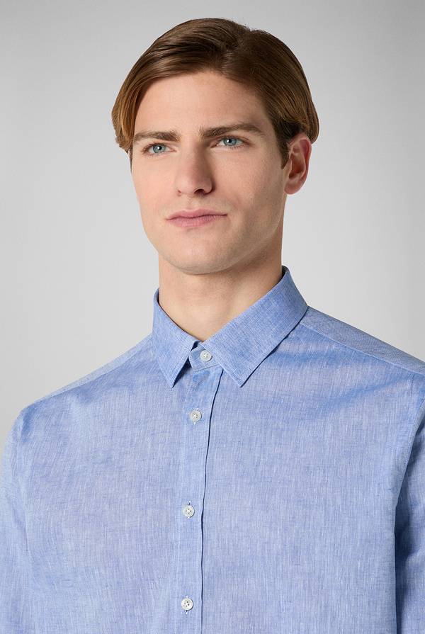 Lab. Pal Zileri Camicia in lino e cotone Online Outlet