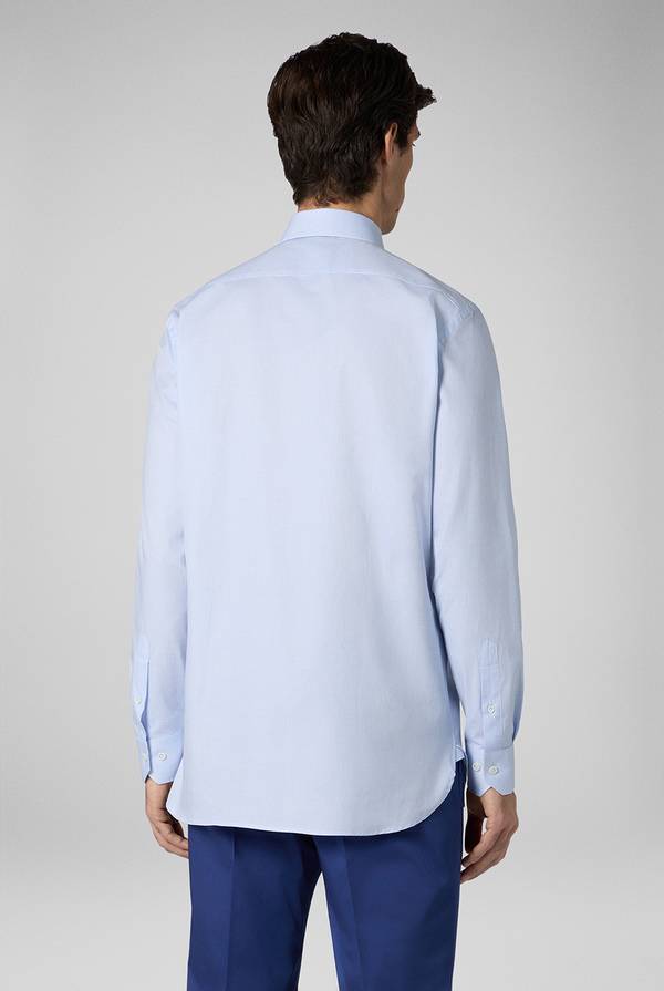 Lab. Pal Zileri Camicia azzurra con micro struttura Qualità