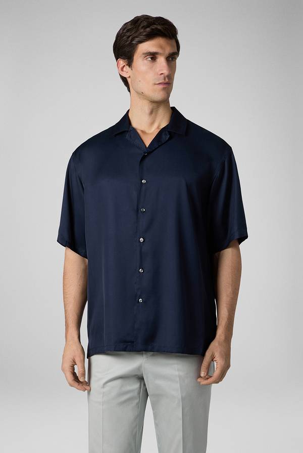 Lab. Pal Zileri Camicia bowling blu navy Qualità Garantita