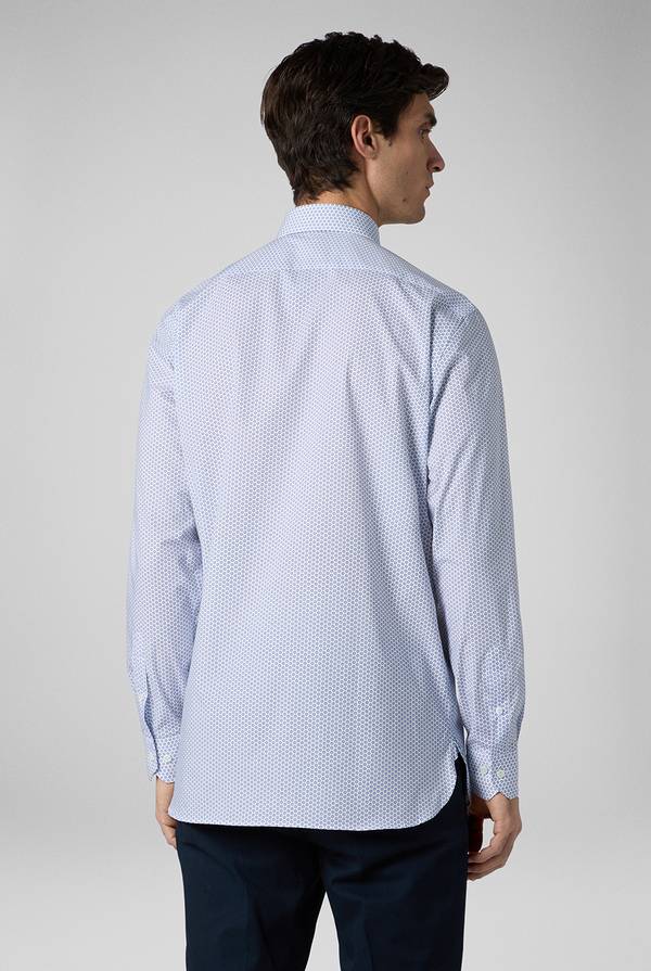 Lab. Pal Zileri Camicia in puro cotone con stampa circolare Acquista Ora
