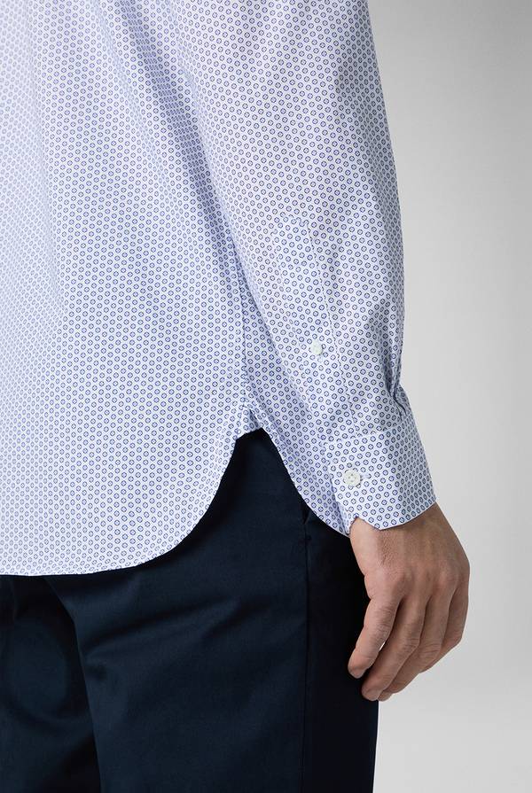Lab. Pal Zileri Camicia in puro cotone con stampa circolare Acquista Ora